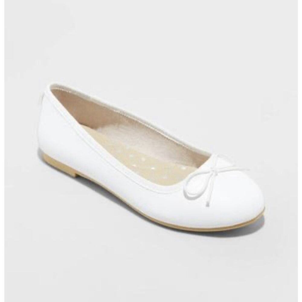 Girls' Diana Slip-on Ballet Flats - Cat & Jack™ White 5